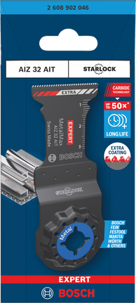 „Bosch EXPERT AIZ 32 AIT MetalMax“ įgilinamo pjovimo peilis metalui pjauti.